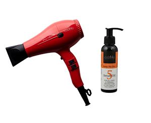 Cabello Pro 4600 Professional Hair Dryer with Serum Oil 'Keep Me Hot' - Red