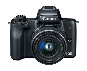 Canon EOS M50 Mirrorless Digital Camera with 15-45mm Lens - Black