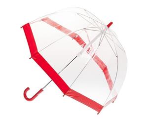 Children's Clear Birdcage Umbrella with Red Trim