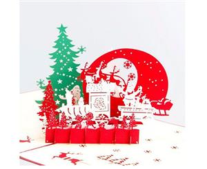 Christmas Eve Card Pop Up Greeting Card