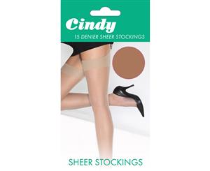 Cindy Womens/Ladies 15 Denier Sheer Stockings (1 Pair) (American Tan) - LW110