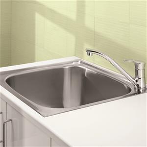 Clark 70L Flushline Single Bowl Trough With Bypass Kit