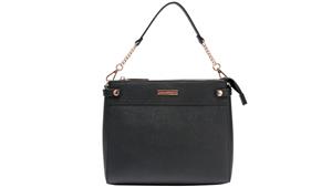 Code Republic Sierra Saffiano Leather Cross Body Tablet Bag - Black