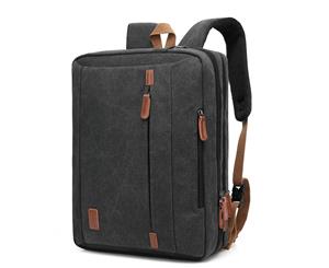 CoolBELL 15.6 Inches Convertible Laptop Backpack-Canvas Black
