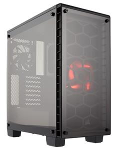 Corsair Crystal Series 460X RED (CC-9011099-WW) Mid Tower Case with Tempered Glass and RGB Fan