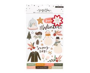 Crate Paper Snowflake Collection - Clear Sticker Book with Foil Accents