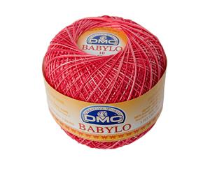 DMC Babylo 10 Crochet Cotton 50g Ball 57 Variegated Pink Red