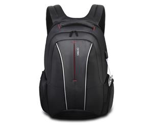 DTBG Unisex 17.3 Inch Laptop Backpack with USB Charging Port-Black