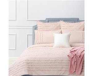 Dale Quilt Cover Set Blush