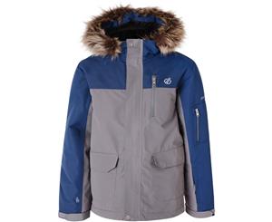 Dare 2b Boys Furtive Water Repellent Hooded Ski Jacket - AlumGr/Admrl