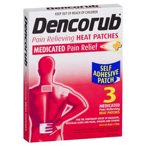 Dencorub Pain Relieving Heat Patch 3 Pack