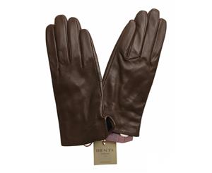 Dents Women's Classic Leather Gloves Smooth Grain - Cognac