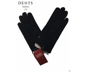 Dents Women's Knit Wool Blend Gloves - Black