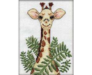 Design Works Counted Cross Stitch Kit 5 inchX7 inch - Giraffe (14 Count)