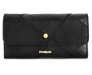 Desigual Mone Cougar Reversible Cougar Trifold Wallet - Black/Red