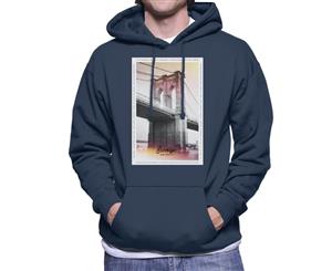 Divide & Conquer Brooklyn Bridge Men's Hooded Sweatshirt - Navy Blue