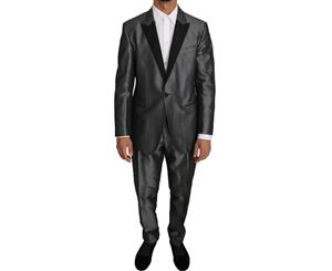 Dolce & Gabbana Gray Patterned Martini 2 Piece Suit