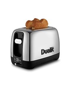 Domus 2 Slice Toaster Polished with Black Trim