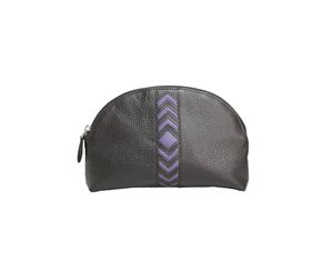 Eastern Counties Leather Womens/Ladies Becky Chevron Detail Make Up Bag (Purple) - EL113