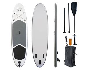Easy Go Grey Inflatable Stand Up Paddle Board Sup Surfboard 126" Kayak Paddle