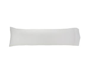Easy Rest - Soft and Elegant 250TC Pure Cotton Percale Pillow Case (Body Shape) - White
