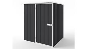 EasyShed S1515 Tall Flat Roof Garden Shed - Iron Grey