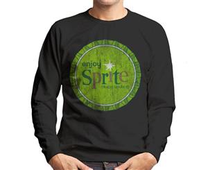 Enjoy Sprite 1960s Green Bottlecap Men's Sweatshirt - Black