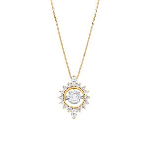 Everlight Pendant with 0.50 Carat TW of Diamonds in 10ct Yellow Gold