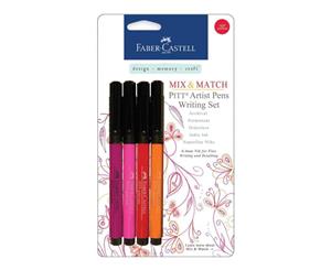 Faber Castell - Mix & Match Pitt Artist Pens - Red & Yellow Writing