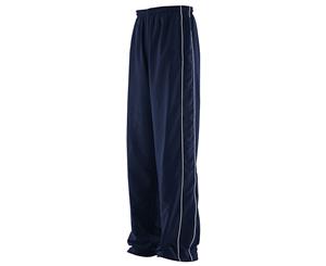 Finden & Hales Womens/Ladies Piped Track Pants (Navy/Navy/White) - RW456