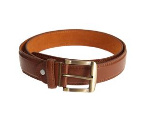 Forest Belts Mens 1.25 Inch Bonded Leather Belt (Tan) - BL109