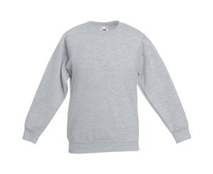 Fruit Of The Loom Childrens Unisex Set In Sleeve Sweatshirt (Pack Of 2) (Heather Grey) - BC4367