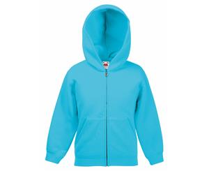 Fruit Of The Loom Childrens/Kids Unisex Hooded Sweatshirt Jacket (Azure Blue) - BC1368