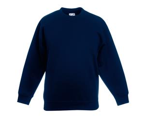 Fruit Of The Loom Kids Unisex Classic 80/20 Set-In Sweatshirt (Deep Navy) - RW3154