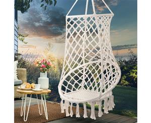 Gardeon Swing Hammock Chair Macrame Outdoor Tassel Rope Cotton Indoor Hammocks