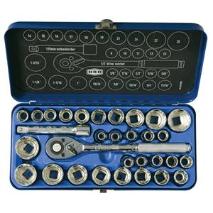 HRD 31 Piece 1/2inch Drive AF/Metric Socket Set