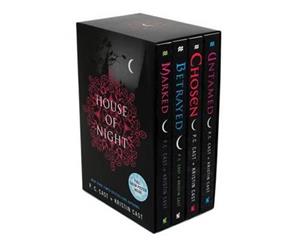 House of Night Set Marked / Betrayed / Chosen / Untamed  House of Night  Books 1-4 With Poster