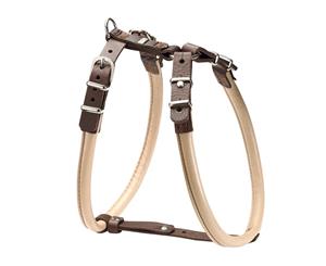 Hunter Calgary Elk Rolled Leather Dog Harness - Tan/Brown