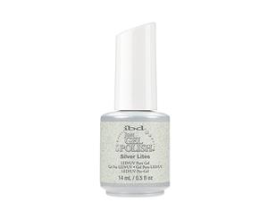 IBD Just Gel Soak Off UV LED Gel Nail Polish Lacquer Silver Lites 14ml