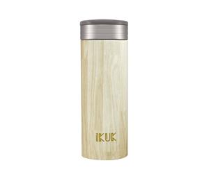 IKUK 520ml Ceramic Stainless Steel Vacuum Insulated Drink Bottle - Brown