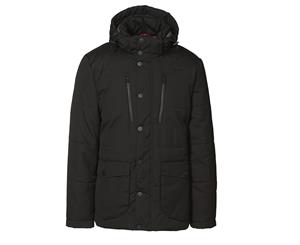 Id Mens Padded Smart Winter Parka Jacket (Black) - ID401