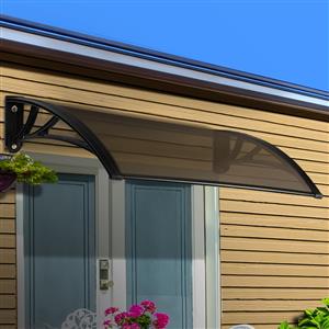 Instahut 1m x 1m DIY Window Door Awning Canopy Patio UV Rain Sun Shield BROWN