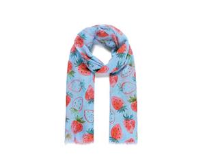 Intrigue Womens/Ladies Strawberry Digital Print Scarf (Blue) - JW900