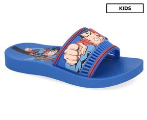 Ipanema Boys' Superhero Superman Slide Sandals - Blue