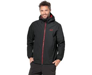 Jack Wolfskin Mens Colourburst Waterproof Texapore Lightweight Jacket - black