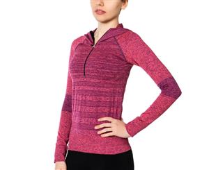 Jerf- Womens-Reus Purple Melange- Seamless Hoodie