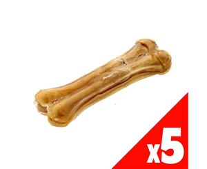 K9 Homes Pressed Rawhide Bone 4 Inch Dog Food Treat K9 Pack of 5 (400g)