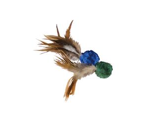 KONG Cat Naturals Crinkle Ball with Feathers