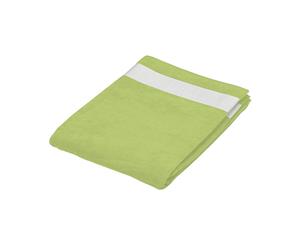 Kariban Contrast Stripe Velour Beach Towel (Lime) - PC2534