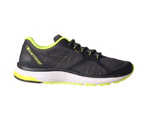 Karrimor Mens Tempo 5 Running Shoes Road Lace Up Breathable Lightweight Mesh - Grey/Lime